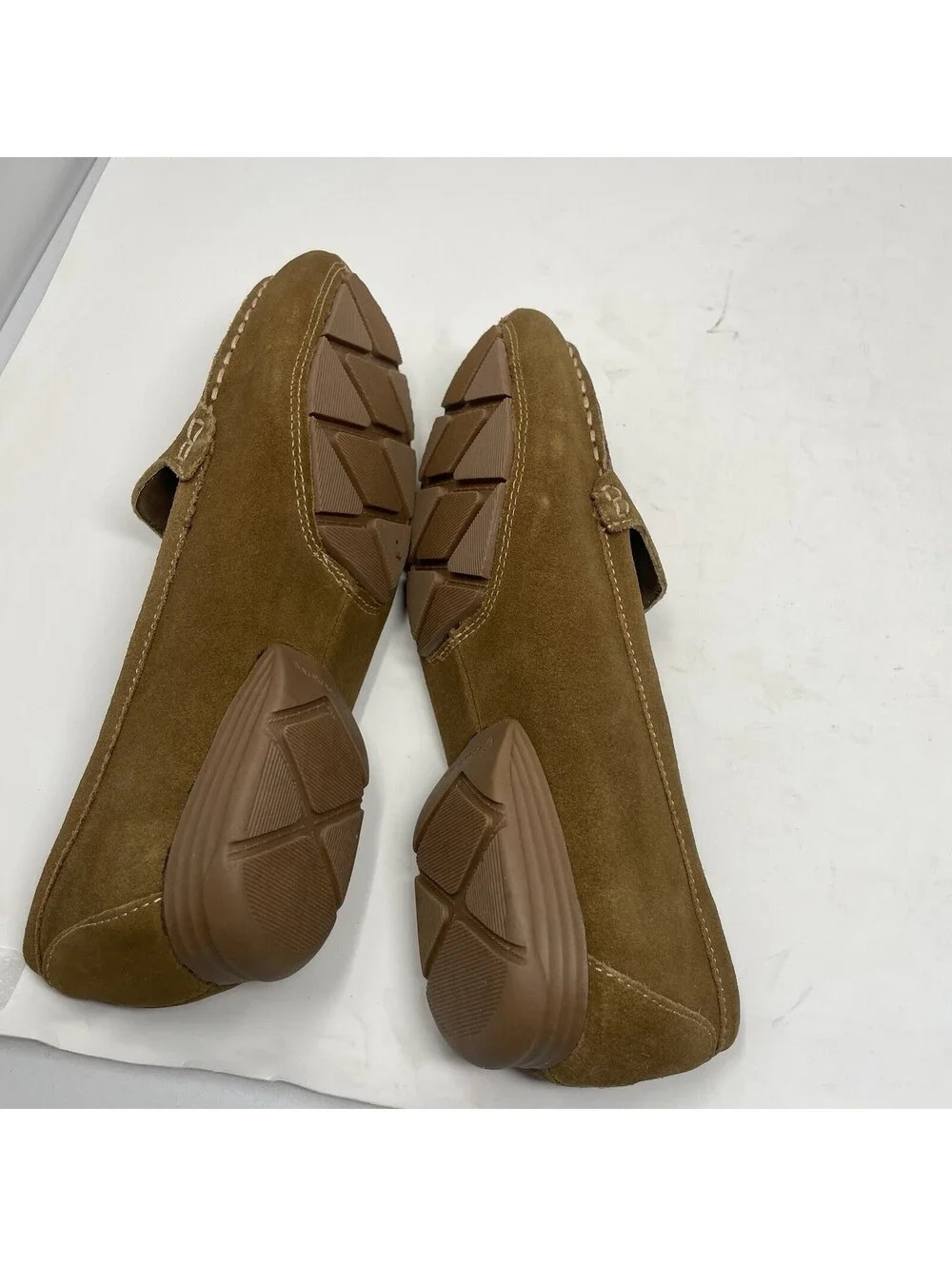 Baretraps Otella Brown Suede Leather Embroidered Moccasin Slip On Flats Size 9
